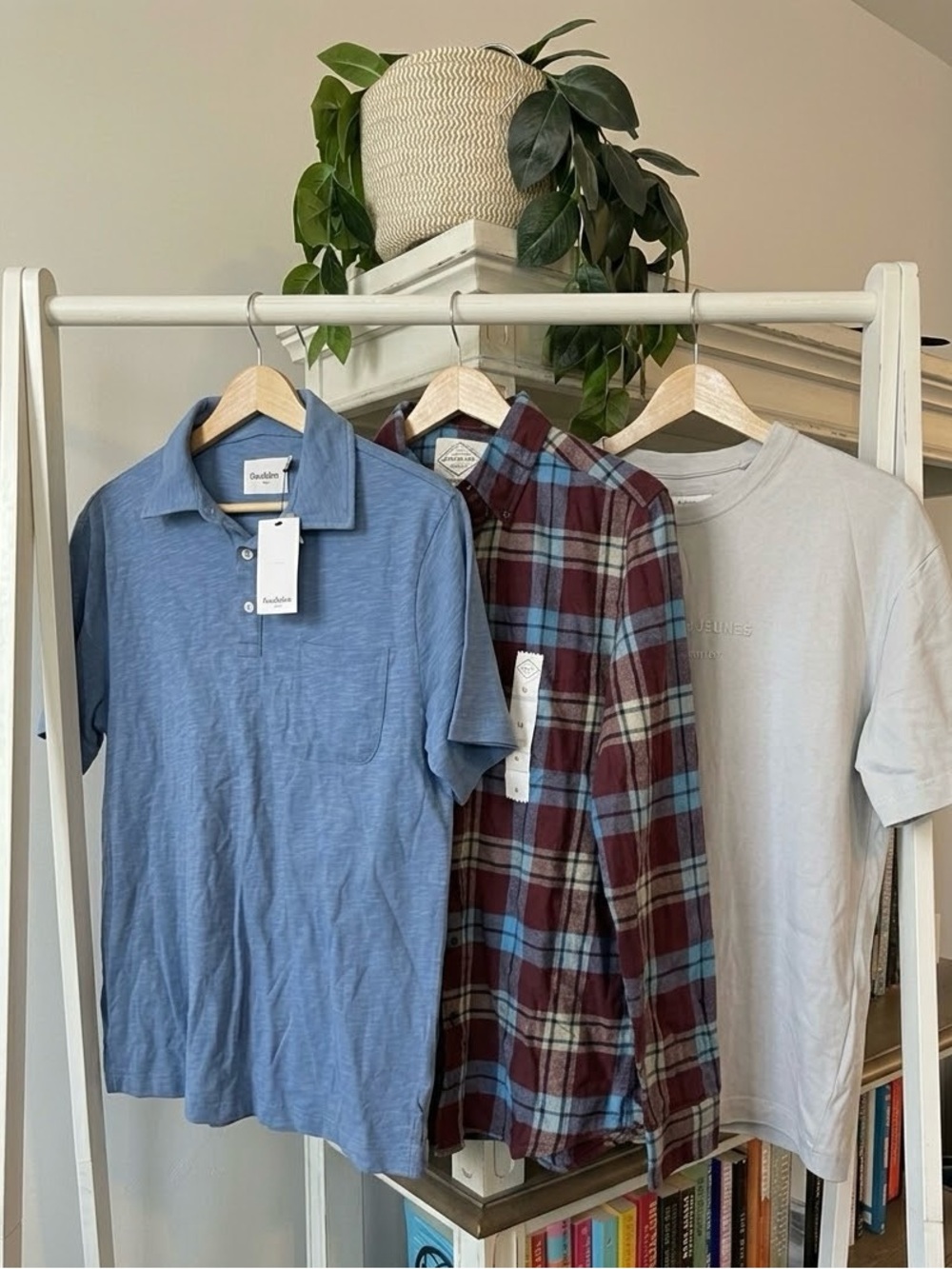 Bundle of 3 men's shirts, all in size Medium (M).
